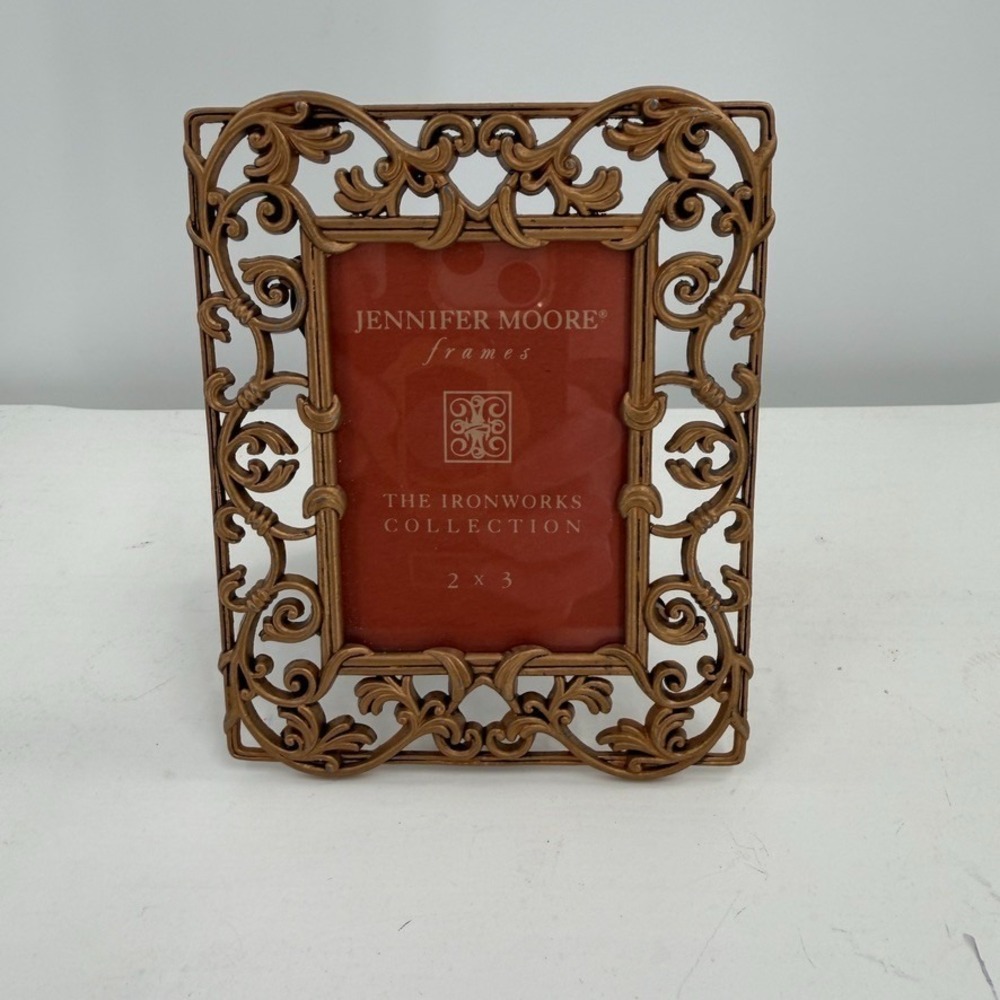 Jennifer Moore Ironworks Collection Picture Frame 2x3 Gold Baroque Rococo Ornate